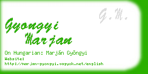 gyongyi marjan business card