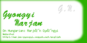 gyongyi marjan business card